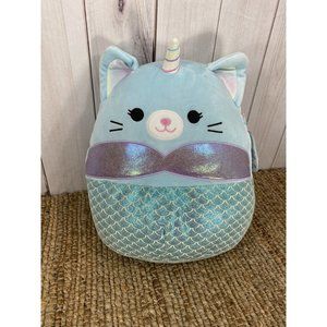 Squishmallow Svetlana Caticorn Mermaid Sequin Squad 12" Large Plush Teal Pink